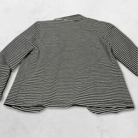 Tommy Hilfiger Open Blazer Buttons Striped Long Sleeves Black & White Women's M - Picture 3 of 5